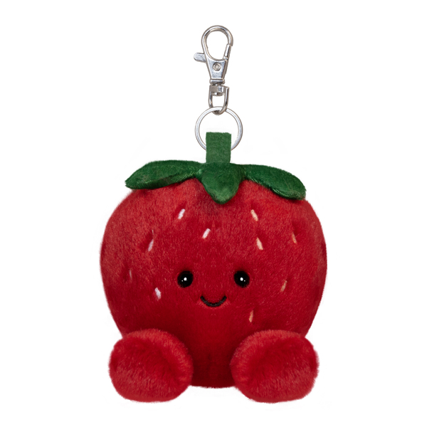 Porte-clés peluche fraise