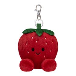 Porte-clés peluche fraise