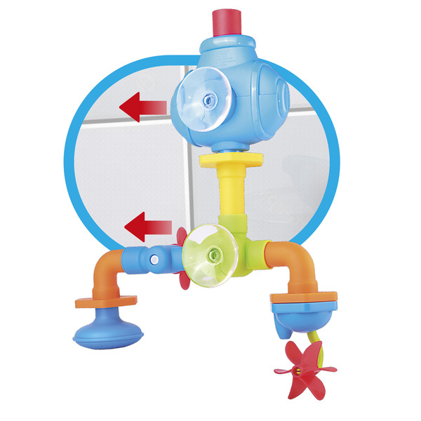 Jeu de tubes d’eau à ventouses pour le bain