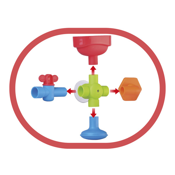 Jeu de tubes d’eau à ventouses pour le bain