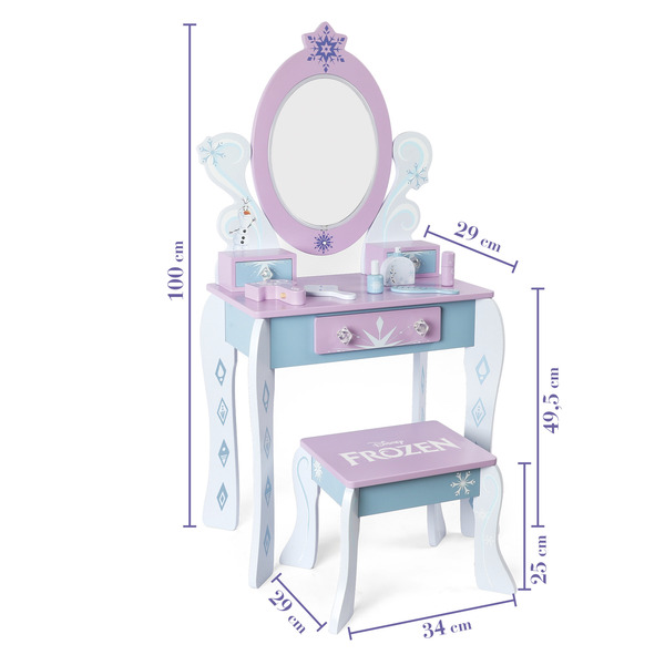 Coiffeuse en bois La Reine des Neiges