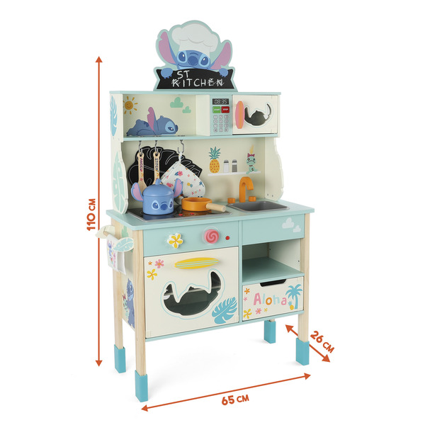 Cuisine en bois Stitch – Cuisine Aloha avec lumières et sons
