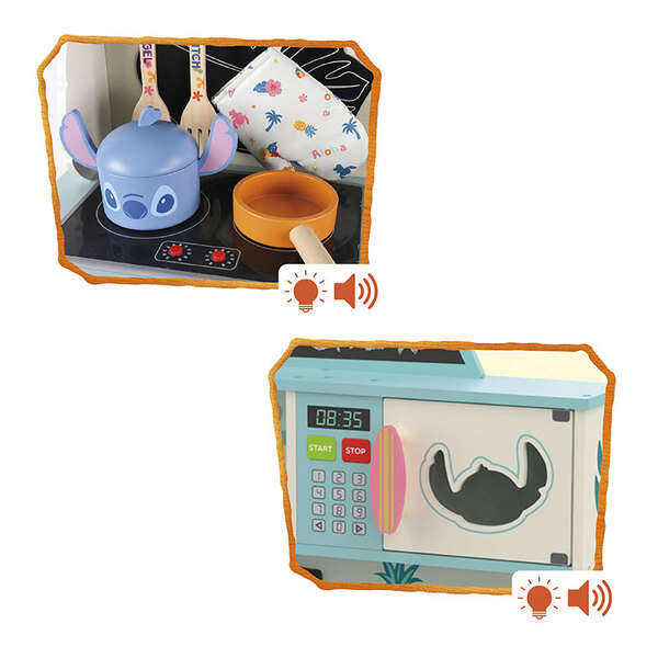 Cuisine en bois Stitch – Cuisine Aloha avec lumières et sons