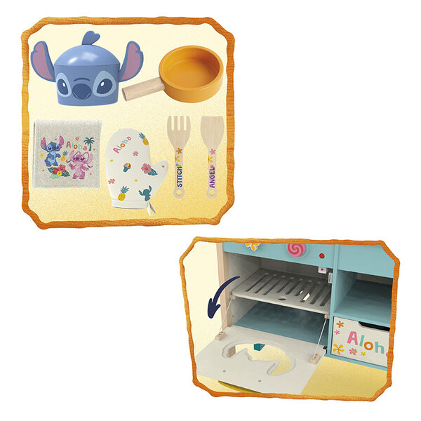 Cuisine en bois Stitch – Cuisine Aloha avec lumières et sons