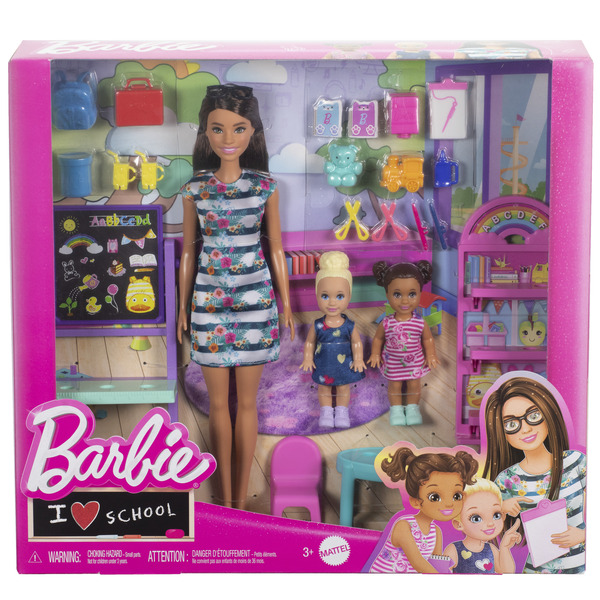Poupée Barbie coffret maîtresse d école et accessoires