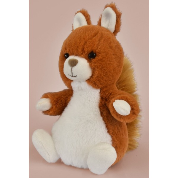 Les Doux Stretch – Peluche Ecureuil marron roux – 20 cm