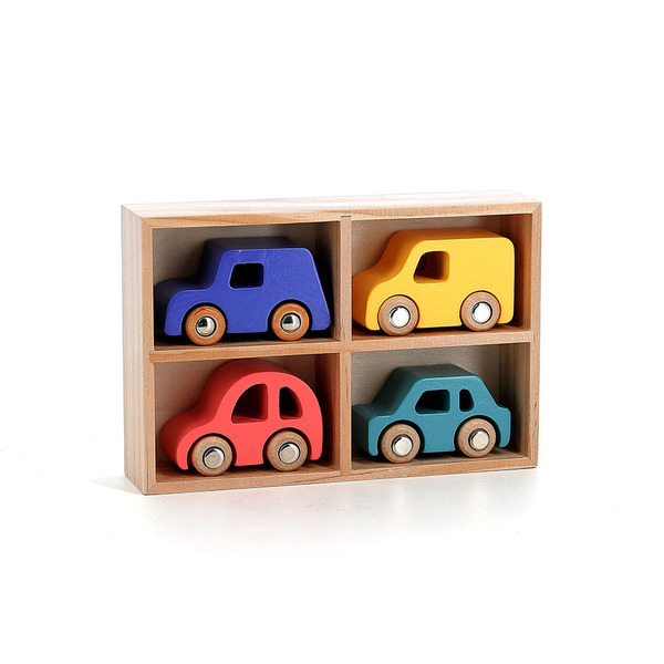 Coffret de 4 voitures en bois City Vilacity