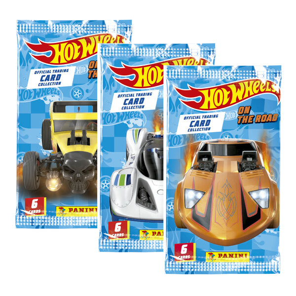 Cartes Panini Hot Wheels Trading Cards - 3 pochettes