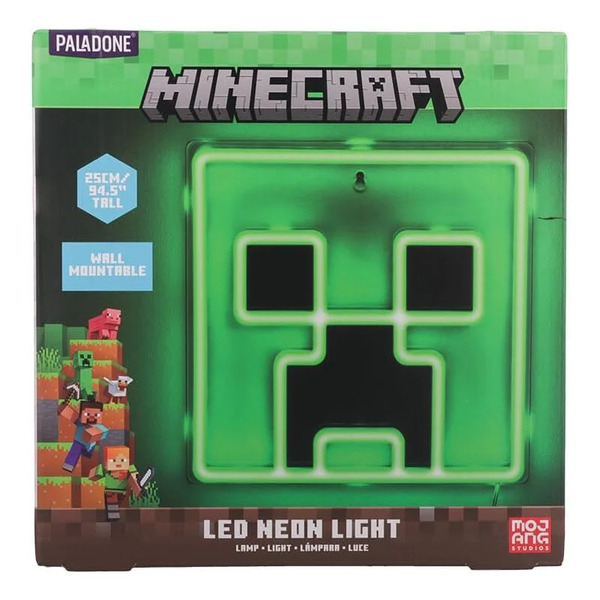 Lampe néon LED Minecraft Creeper