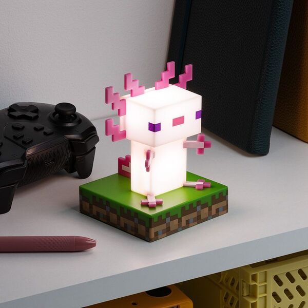 Lampe veilleuse Minecraft axolotl