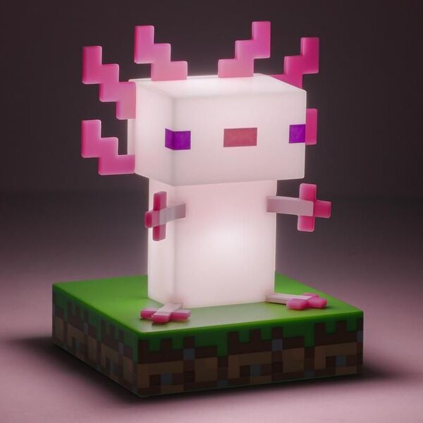 Lampe veilleuse Minecraft axolotl