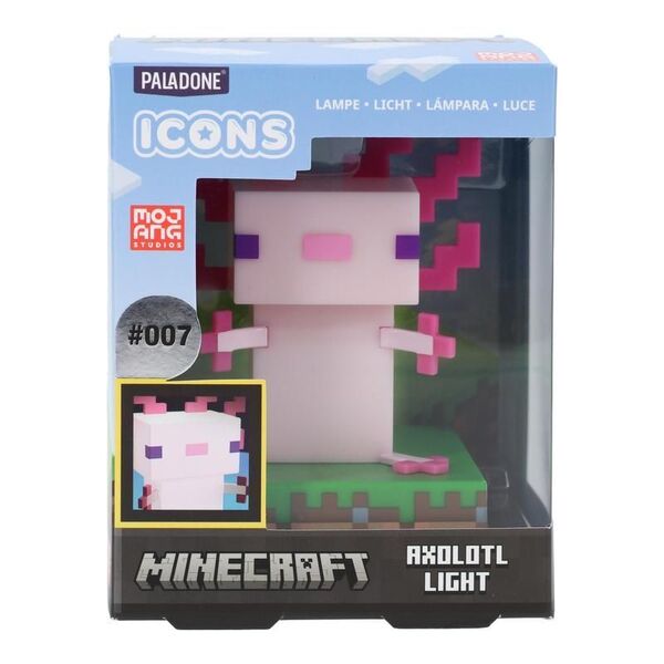 Lampe veilleuse Minecraft axolotl