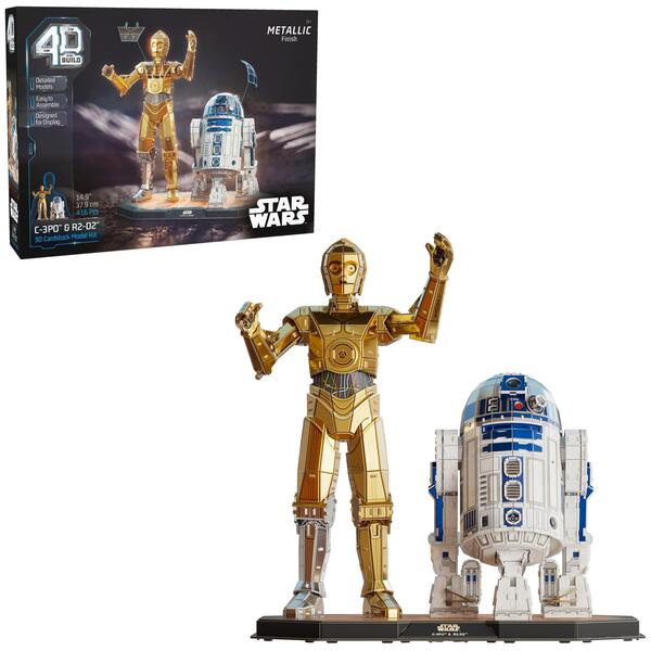 Réplique cartonnée Star Wars  – Duo de Droïdes C-3PO & R2-D2 4D Build 
