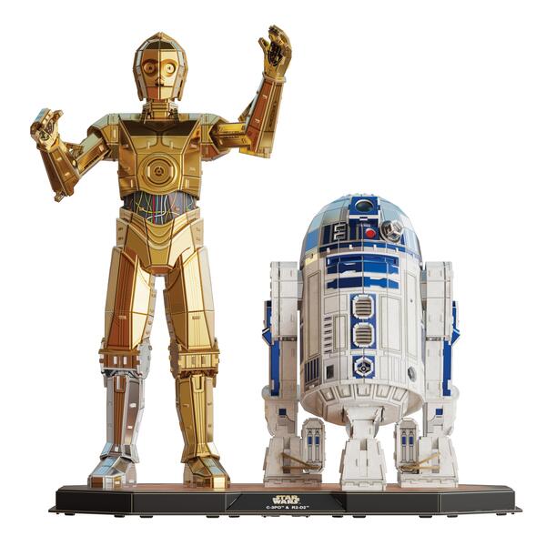 Réplique cartonnée Star Wars  – Duo de Droïdes C-3PO & R2-D2 4D Build 