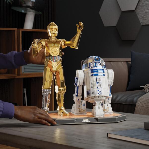 Réplique cartonnée Star Wars  – Duo de Droïdes C-3PO & R2-D2 4D Build 