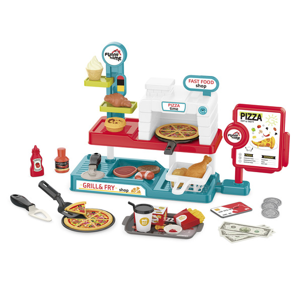 Set pizzeria avec sons et 66 accessoires