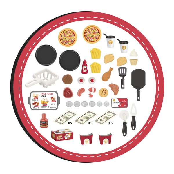 Set pizzeria avec sons et 66 accessoires