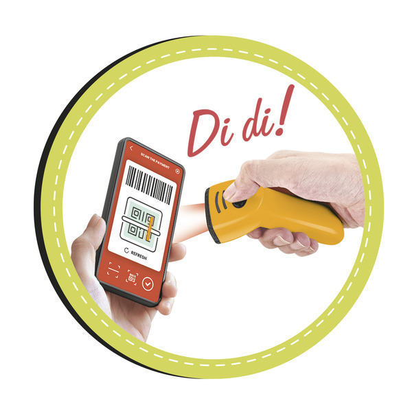 Mini marchande interactive avec caisse auto