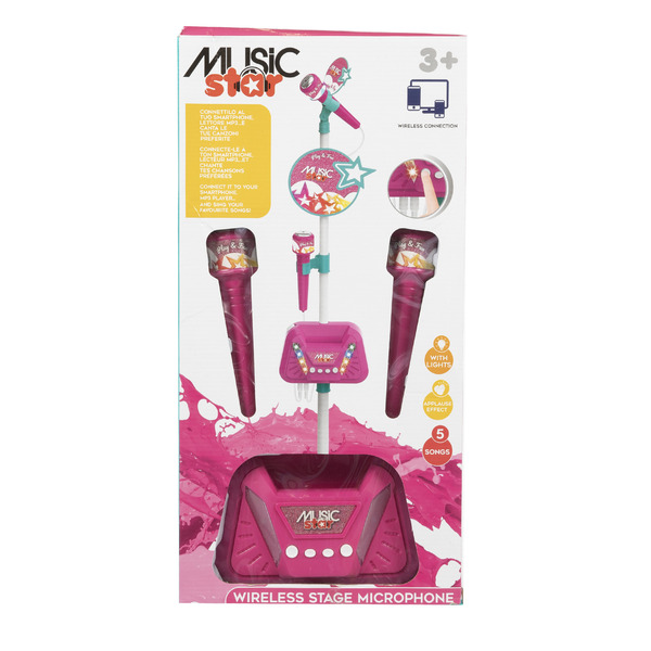 Microphone de scène sans fil avec 2 micros karaoké