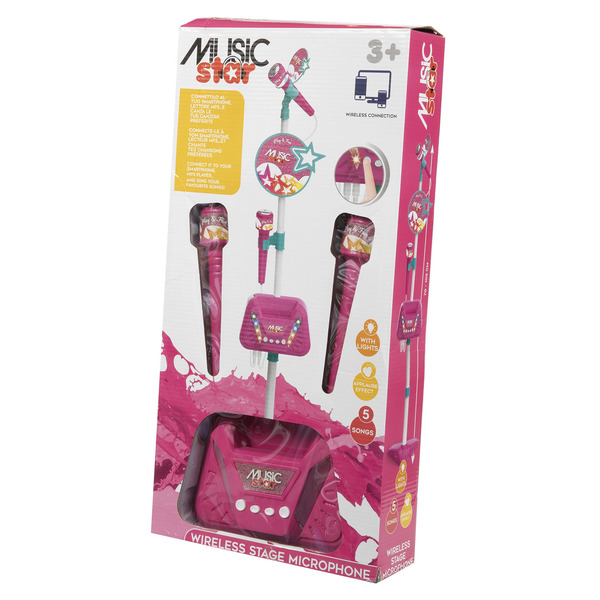 Microphone de scène sans fil avec 2 micros karaoké