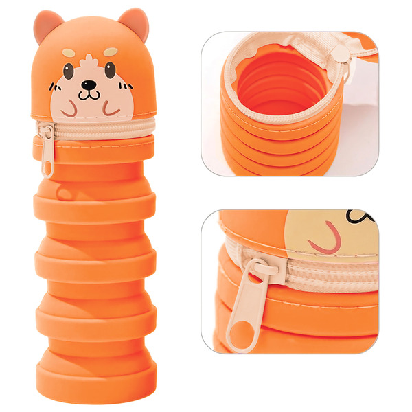 Trousse en silicone rétractable animaux