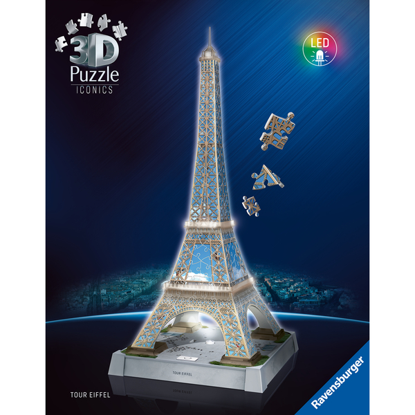 Puzzle 3D ICONICS - Tour Eiffel illuminée