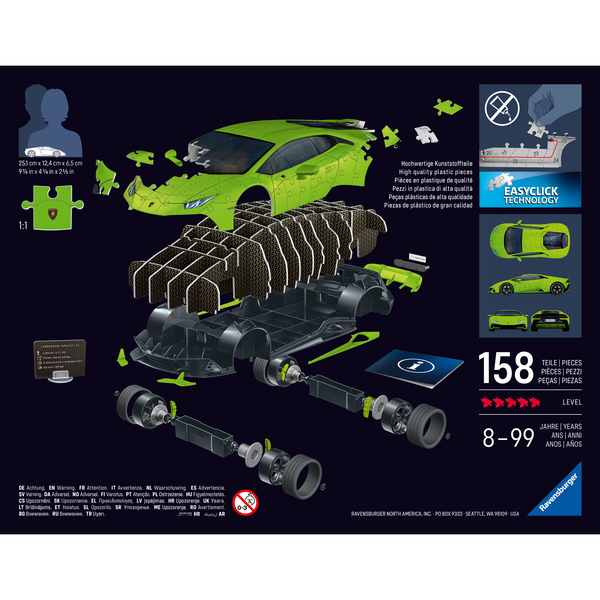 Puzzle 3D ICONICS - Lamborghini Huracán EVO verte