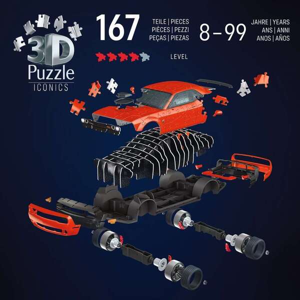 Puzzle 3D Iconics - Dodge Chall. R/T Scat Pack Widebody