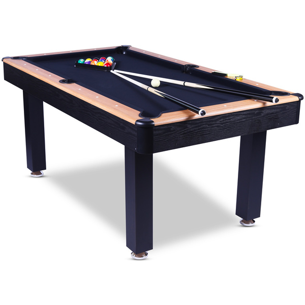 Billard US Vegas 6ft convertible ping-pong - bois noir