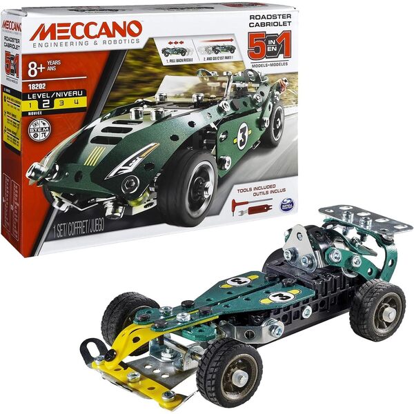 Meccano - Cabriolet à Retro Friction 5 Modèles 