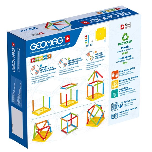 Geomag ecofriendly Supercolor Recycled 25 pièces