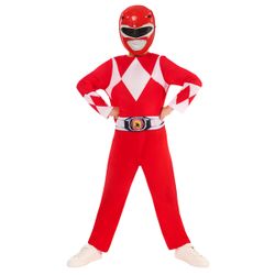 Déguisement Power Rangers rouge - 7/8 ans