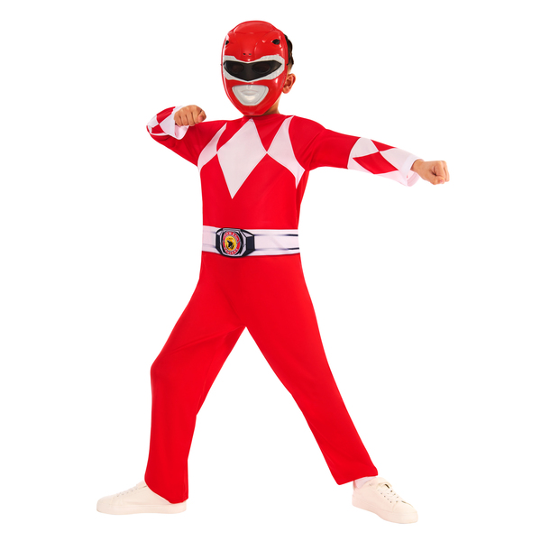 Déguisement Power Rangers rouge - 7/8 ans