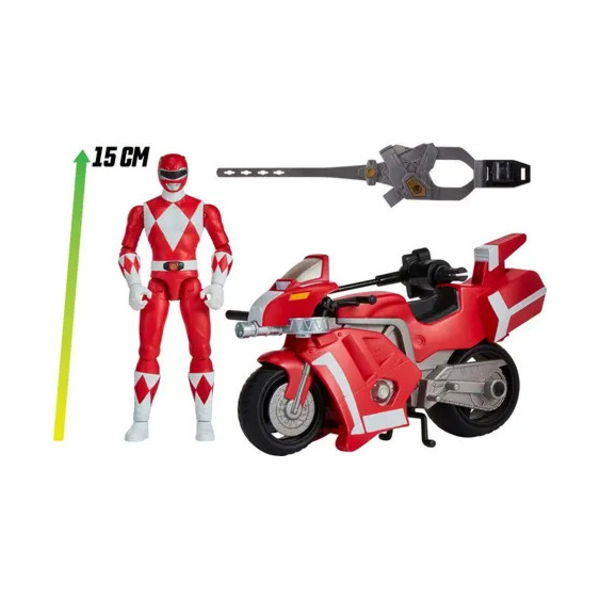 Moto Tyranosaure et figurine Power Rangers 15cm