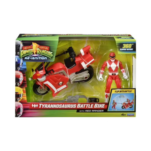 Moto Tyranosaure et figurine Power Rangers 15cm