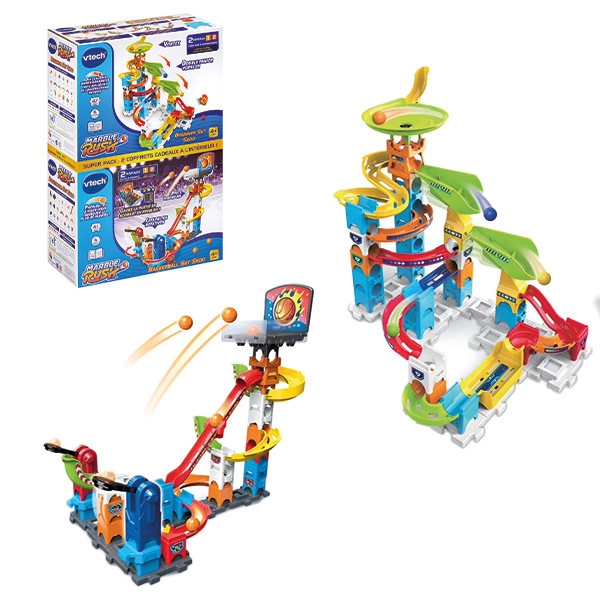 Circuit à billes Marble Rush - SuperPack : Beginner Set S200 + Basketball Set S500