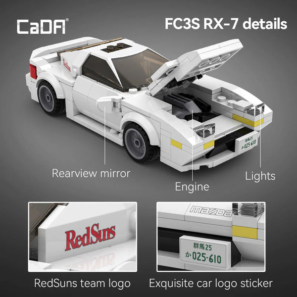 Set de construction CaDA – Mazda FC35 RX-7 - Initial D