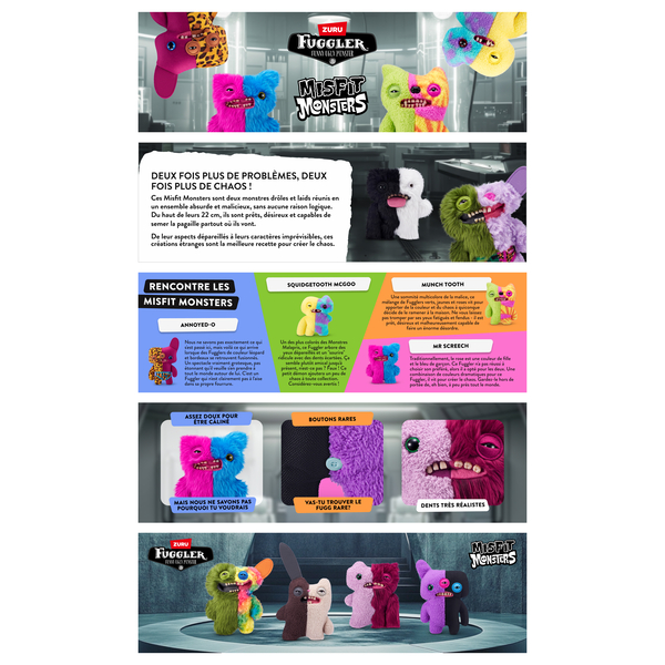 Fuggler Misfit Monsters - Peluche 22 cm