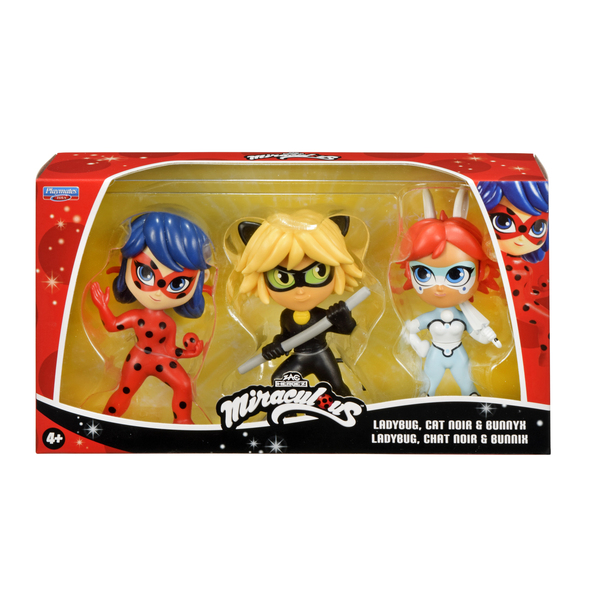 Coffret 3 Figurines Miraculous 10 cm