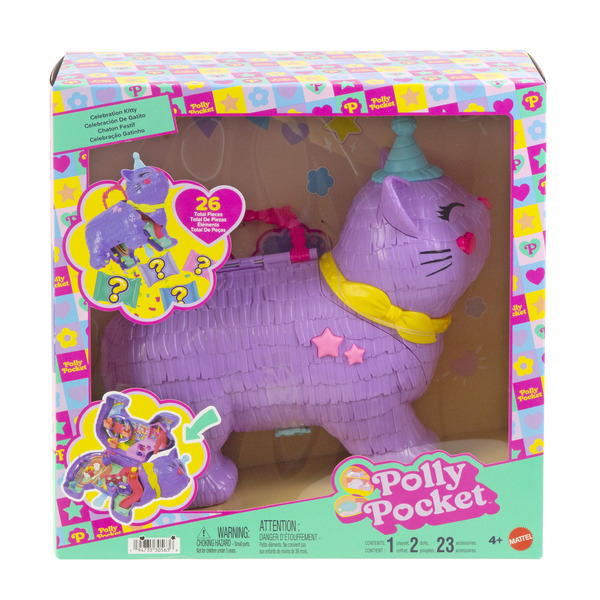 Polly Pocket - Coffret Piñata Chaton Festif avec accessoires 