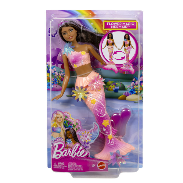 Barbie Sirène Fleur Magique – Brune
