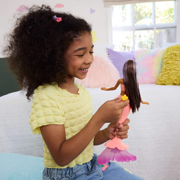 Barbie Sirène Fleur Magique – Brune