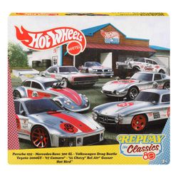 Coffret De 7 Véhicules Zamac 1/64 Hot Wheels - 80 Ans Mattel
