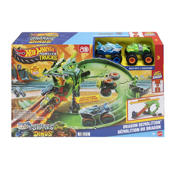 Coffret Piste Dragon Sharks vs Dinos Hot Wheels