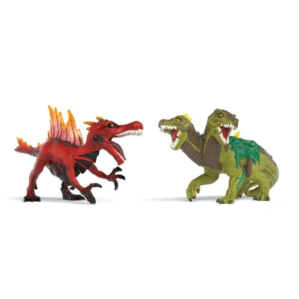 Schleich Eldrador Dinosaure de Feu contre Lézard de la Jungle