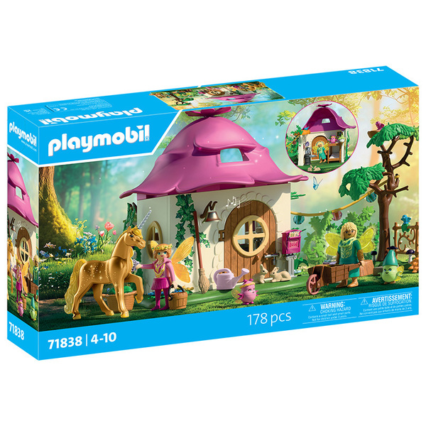 71838 - PLAYMOBIL - Maison de fée avec licorne dorée