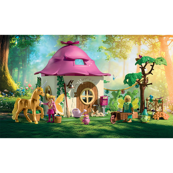 71838 - PLAYMOBIL - Maison de fée avec licorne dorée