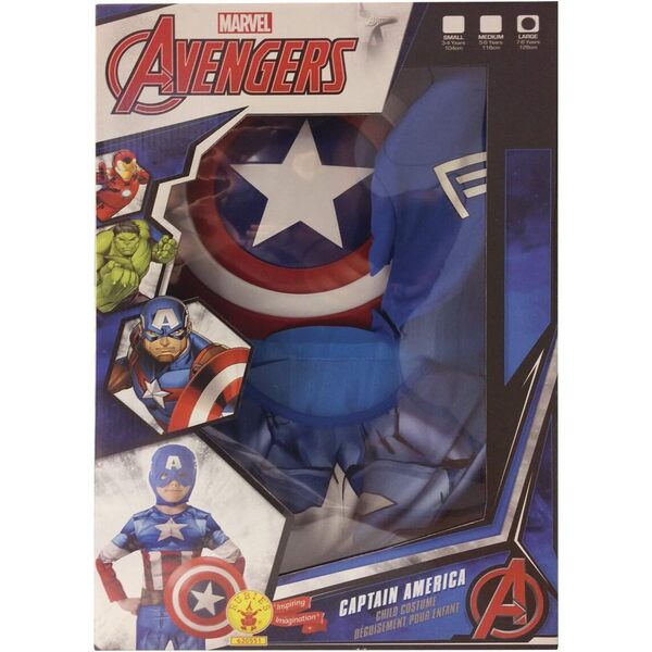 Déguisement Captain America et bouclier 5-6 ans
