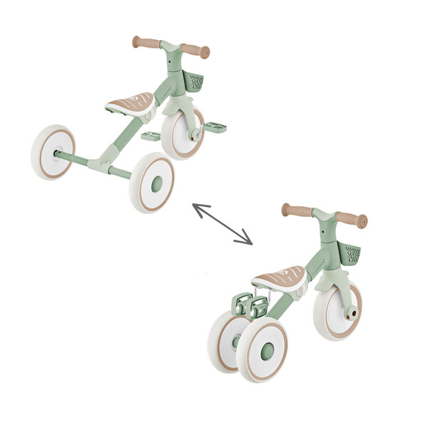 Tricycle 2 en 1 vert sauge