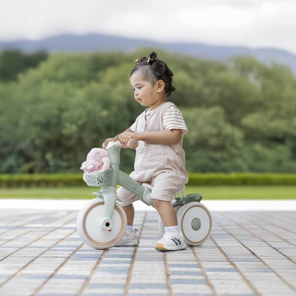Tricycle 2 en 1 vert sauge